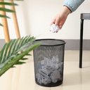 Ver imagem 6 de Lixeira Escritório Cesto Redondo Metal Aramado Grande 12 Litros Telado Casa Quarto Multiuso Preto