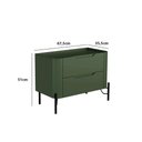 Ver imagem 3 de Mesa de Cabeceira 51cm com 2 Gavetas e Pés em Metal 100% MDF