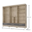 Ver imagem 4 de Closet Modulado Abel 3 Gavetas Carvalho/cinza - Moville