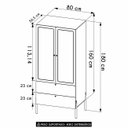 Ver imagem 4 de Guarda Roupa Solteiro 80cm com 2 Portas Arlo Nero Preto A10 - Mpozenato