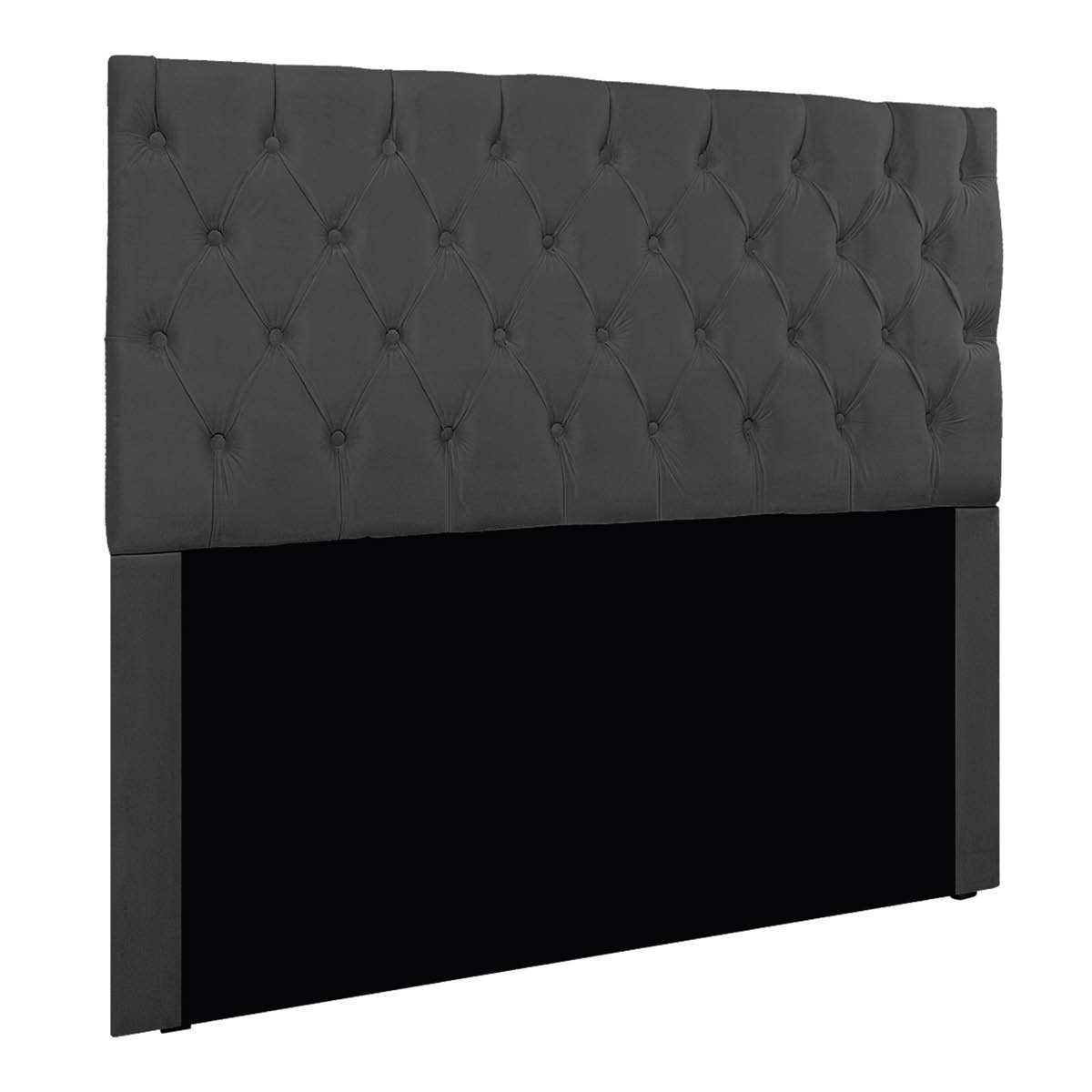 Kit Cabeceira e Calçadeira Liz P02 140 cm Casal Linho Chumbo- ADJ Decor - 7