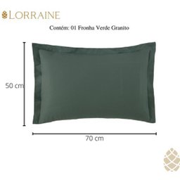 Fronha Avulsa Toque Acetinado 50x70 Altenburg Verde Granito - 1