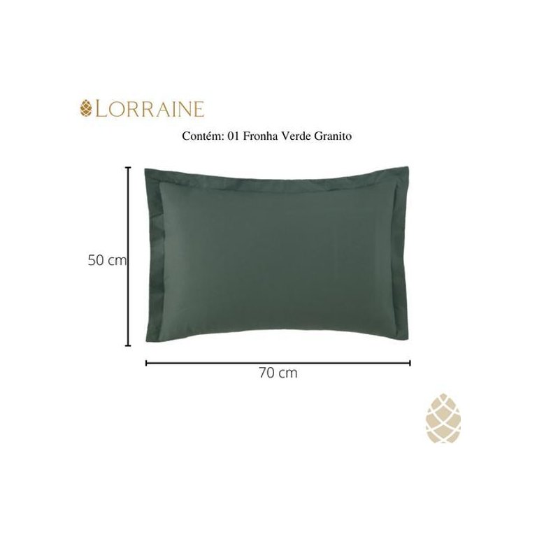Fronha Avulsa Toque Acetinado 50x70 Altenburg Verde Granito