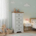 Ver imagem 1 de Cômoda Infantil 5 Gavetas Toledo Branco
