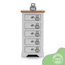 Ver mais imagens de Cômoda Infantil 5 Gavetas Toledo Branco