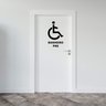Adesivo de Porta Banheiro PNE Pessoas com Necessidades Especiais Sem Fundo Fácil Aplicação Kanto Sto - 1