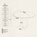 Ver imagem 4 de Mesa de Jantar Tampo em MDF com Vidro e Base em Madeira 110cm Araçá Branco/Off-White