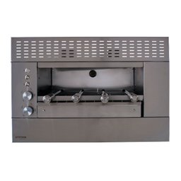 Churrasqueira de Embutir a Gás Gn 127v Inox 4 Espetos Painel Ventilado Suprema - 1
