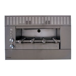 Churrasqueira de Embutir a Gás Gn 127v Inox 4 Espetos Painel Ventilado Suprema