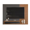Ver imagem 2 de Painel para Tv até 50 Polegadas Ripado com Nichos Dj Móveis Nando Freijó Cinza
