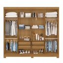 Ver imagem 4 de Conjunto Quarto de Casal Guarda-Roupa 8 Portas 4 Gavetas e Painel para TVs 43" Espresso Móveis