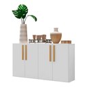 Ver imagem 3 de Aparador Buffet 4 Portas Viena Multimóveis Branco/Natural