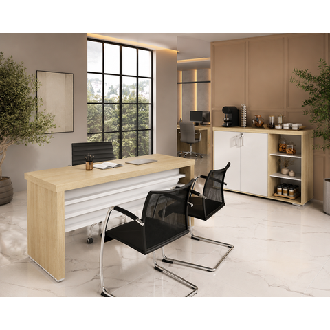 Conjunto Escritório Artany: Mesa 1600 e Cantinho do Café