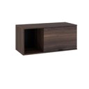 Ver imagem 1 de Armário Aéreo com Nicho e Porta Basculante 35x80x35cm Wlnp80 Nogal - Preto