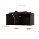 Ver imagem 6 de Armário Aéreo com Nicho e Porta Basculante 35x80x35cm Wlnp80 Nogal - Preto