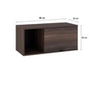 Ver imagem 5 de Armário Aéreo com Nicho e Porta Basculante 35x80x35cm Wlnp80 Nogal - Preto