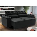 Ver imagem 2 de Sofá Compact 150 Cm Retrátil e Reclinável com Molas Espirais Suede Preto - Sofá na Web