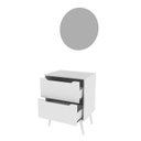 Ver imagem 6 de Conjunto para Banheiro Balcão com Espelho Redondo sem Cuba 60cm 3690 Bn Branco
