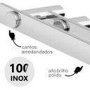 Ver imagem 3 de Porta Toalha Duplo para Banheiro Toalheiro Suporte Grego Metal Alto Brilho Modelo Patmos