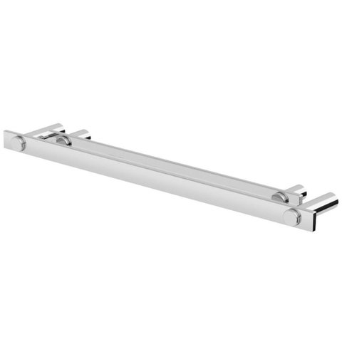 Porta Toalha Duplo para Banheiro Toalheiro Suporte Grego Metal Alto Brilho Modelo Patmos