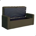 Ver imagem 6 de Kit Cabeceira e Calçadeira Baú Emma Suede Casal 140 Cm