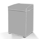 Ver imagem 1 de Capa para Máquina de Lavar PVC com Tampa - Proteção e Estilo Cor:Cinza;Tamanho:M