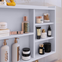 Ver imagem 4 de Espelheira Organizadora para Banheiro com Espelho Luxo - Branco