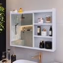 Ver imagem 6 de Espelheira Organizadora para Banheiro com Espelho Luxo - Branco