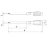 Chave de Fenda Isolada Iec 60900 Ponta Cruzada 5x100 Mm (3/16x4") Tramontina Pro Tramontina - 3