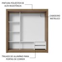 Ver imagem 7 de Guarda-roupa Casal 3 Portas de Correr com Espelho 2 Gavetas Rustic Sublime Madesa