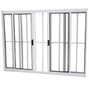 Ver imagem 1 de Janela Vitro 4 Folhas Alumínio Branco 1.00 x 2.00 Modular com Grade