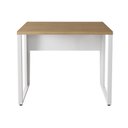 Ver imagem 5 de Mesa Industrial Escritório 90cm X 60cm Pés Metal F5 Office Cor:macadâmia com Branco