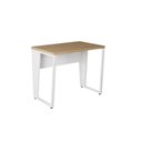 Ver imagem 3 de Mesa Industrial Escritório 90cm X 60cm Pés Metal F5 Office Cor:macadâmia com Branco