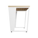 Ver imagem 6 de Mesa Industrial Escritório 90cm X 60cm Pés Metal F5 Office Cor:macadâmia com Branco