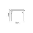 Ver imagem 2 de Mesa Quadrada Tramontina Beta em Polipropileno Grafite com Base em Alumínio Polido Tramontina