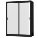 Ver imagem 2 de Guarda-Roupa Solteiro Madesa Dallas Plus 2 Portas de Correr 4 Gavetas Preto/Branco Cor:Preto/Branco