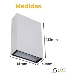 Arandela Blindada Efeito 2 Fachos Duplo Led 4w 3000k Oferta! - Branco - Bco Frio - 110v/220v - 7