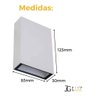 Arandela Blindada Efeito 2 Fachos Duplo Led 4w 3000k Oferta! - Branco - Bco Frio - 110v/220v - 7