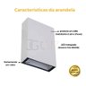 Arandela Blindada Efeito 2 Fachos Duplo Led 4w 3000k Oferta! - Branco - Bco Frio - 110v/220v - 4