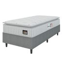 Ver imagem 1 de Cama Box Colchão Solteiro Espuma D33 Vangogh 88x67cm Branco/cinza Hellen Branco