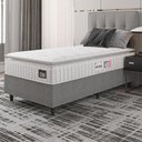 Ver imagem 5 de Cama Box Colchão Solteiro Espuma D33 Vangogh 88x67cm Branco/cinza Hellen Branco