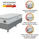 Ver imagem 2 de Cama Box Colchão Solteiro Espuma D33 Vangogh 88x67cm Branco/cinza Hellen Branco