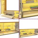 Ver imagem 6 de Home para Tv Luminare 1 Cristaleira Led Vidro Reflecta 100% Mdf Naturale - Gelius