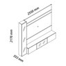 Home para Tv Luminare 1 Cristaleira Led Vidro Reflecta 100% Mdf Naturale - Gelius - 3