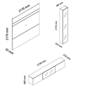 Ver imagem 5 de Home para Tv Luminare 1 Cristaleira Led Vidro Reflecta 100% Mdf Naturale - Gelius