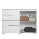 Ver imagem 4 de Comoda Texas 4 Gavetas Sapateira Branco Acetinado - Moval