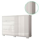 Ver imagem 5 de Comoda Texas 4 Gavetas Sapateira Branco Acetinado - Moval