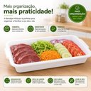 Ver imagem 4 de Kit 10 Bandeja Frigorifica Carnes Frios Branca Box Organizador 5,8L Retangular com Alca Bacia Exposi