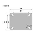 Ver imagem 2 de Rodizio Fixo 4 Pol. Pvc Flp.412.bp.fp - (kit C/2 Pç) Colson