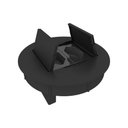 Ver imagem 4 de Mesa Reunião Eiffel Industrial 90cm Madeira Maciça Natural e Ferro Preto com Caixa Usb Marrom